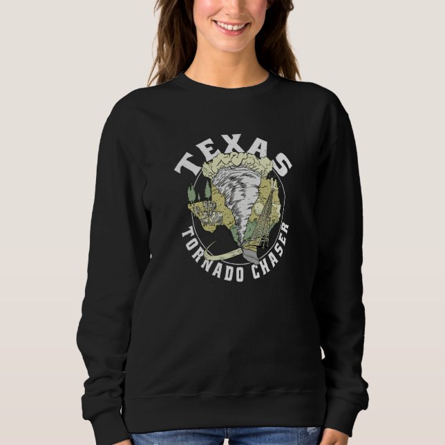 Texas Tornado Chaser Storm Alert Bad Weather Texan T Shirt (Framsida)