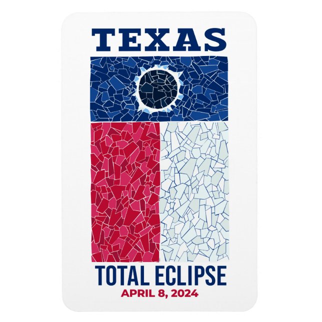 Texas Total Eclipse Flexible Photo Magnet (Vertikal)