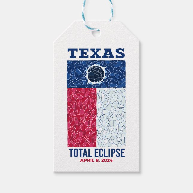 Texas Total Eclipse Gift-Märkre Presentetikett (Framsidan)