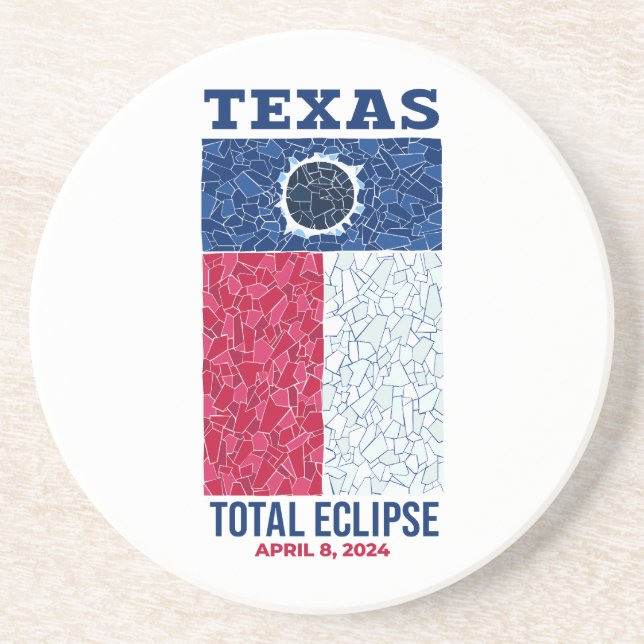 Texas Total Eclipse Stone Underlägg, Round Sandsto Underlägg (Framsidan)