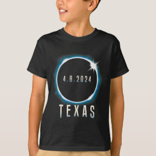 Texas Total Solar Eclipse 2024 Blue April 8 Manar  T Shirt