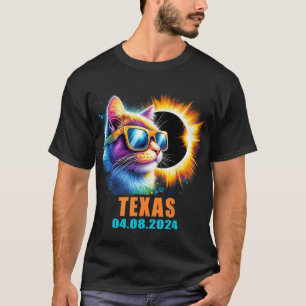 Texas Total Solar Eclipse 2024 Cat Solar Eclipse G T Shirt