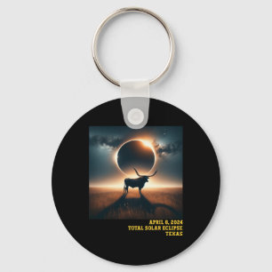Texas Total Solar Eclipse 2024 minneshögtid Astro Nyckelring