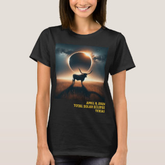 Texas Total Solar Eclipse 2024 minneshögtid Astro T Shirt