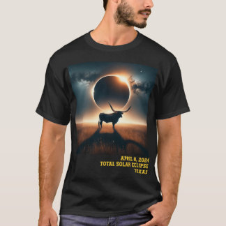 Texas Total Solar Eclipse 2024 minneshögtid Astro T Shirt