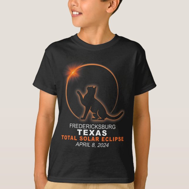Texas Total Solar Eclipse 2024 T Shirt (Framsida)