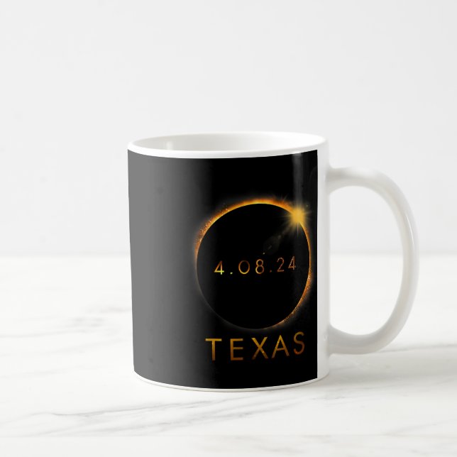 Texas Total Solar Eclipse April 8 2024 Texas Solar Kaffemugg (Höger)