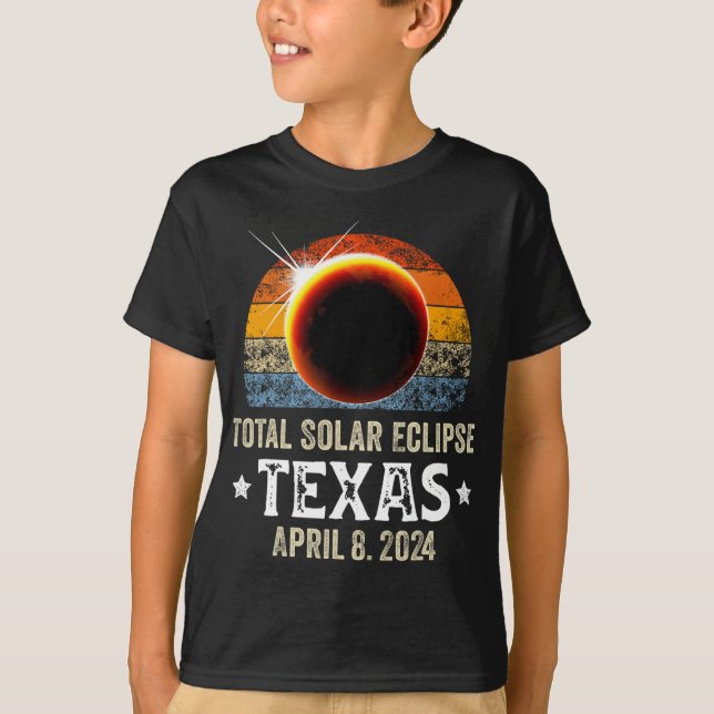 Texas Total Solar Eclipse April 8 2024 Texas Solar T Shirt (Framsida)