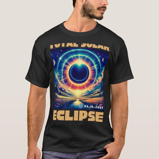 Texas Total Solar Eclipse April 8 2024 Texas Solar T Shirt (Framsida)