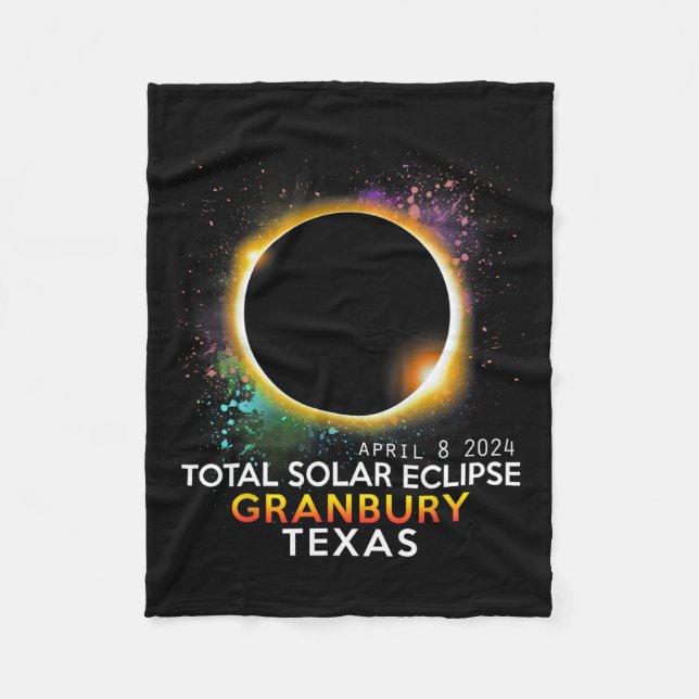 Texas Totality Total Solar Eclipse April 8 2024 Fleecefilt (Framsidan)
