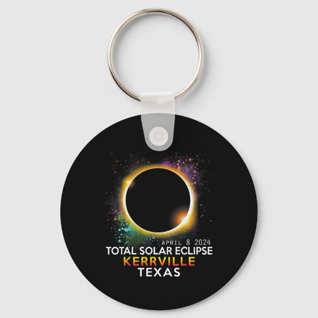 Texas Totality Total Solar Eclipse April 8 2024 Nyckelring (Framsida)