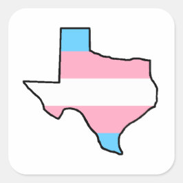 Texas Transgender Pride Sticker Fyrkantigt Klistermärke