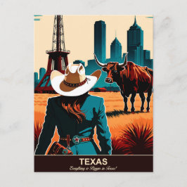Texas Travel: Allt är Bigger i Texas Vykort