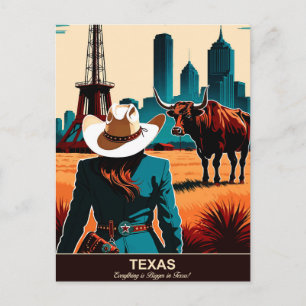 Texas Travel: Allt är Bigger i Texas Vykort