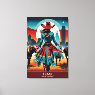 Texas Travel: där Västern börjar Canvastryck