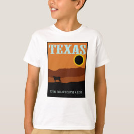 Texas Travel Poster Eclipse T Shirt