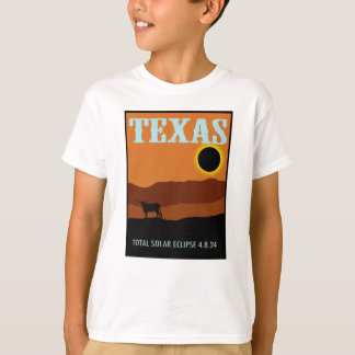 Texas Travel Poster Eclipse T Shirt