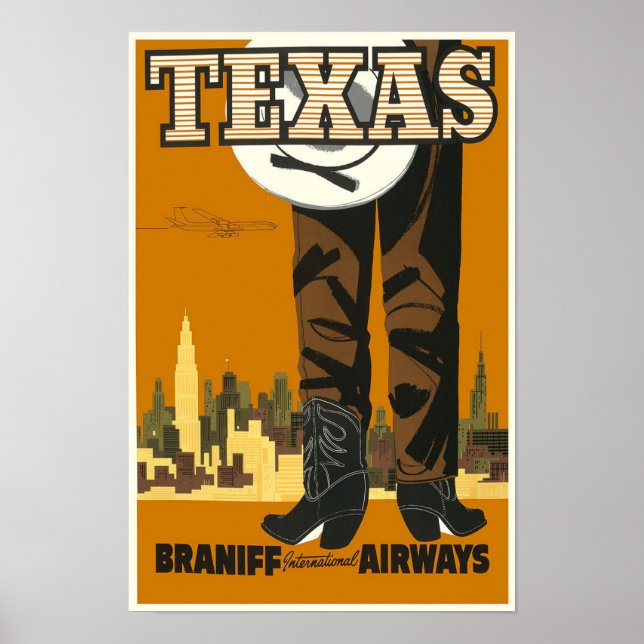 Texas Travel Vintage affisch (Framsidan)