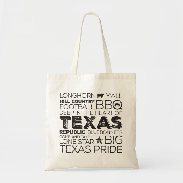 Texas Tunnelbanan Art Tote - Black Tygkasse (Framsidan)