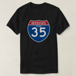 Texas TX I-35 skyddar den Interstate huvudvägen - T-shirt