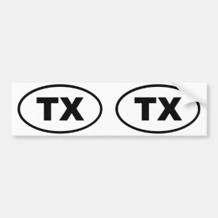 Texas TX oval Bildekal