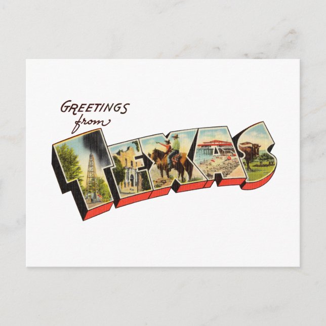 Texas TX Vykort (Framsida)