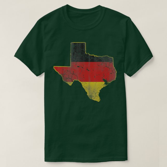 Texas Tyska amerikanska Flagga Texan Tyskland Deut T Shirt (Design framsida)