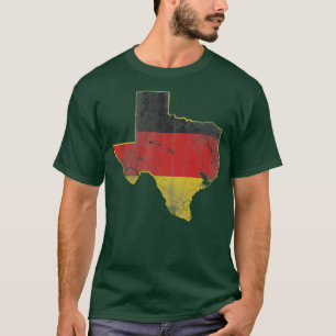 Texas Tyska amerikanska Flagga Texan Tyskland Deut T Shirt