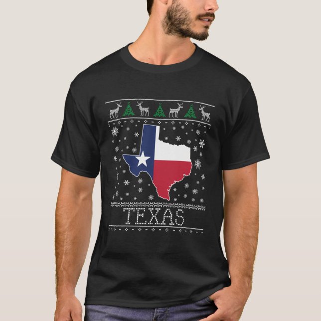 Texas Ugly jul Sweater Långärmad Shirt Cm T Shirt (Framsida)