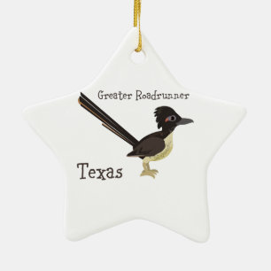 Texas Underbarare Roadrunner Julgransprydnad Keramik