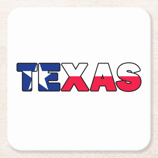 Texas Underlägg Papper Kvadrat (Framsidan)