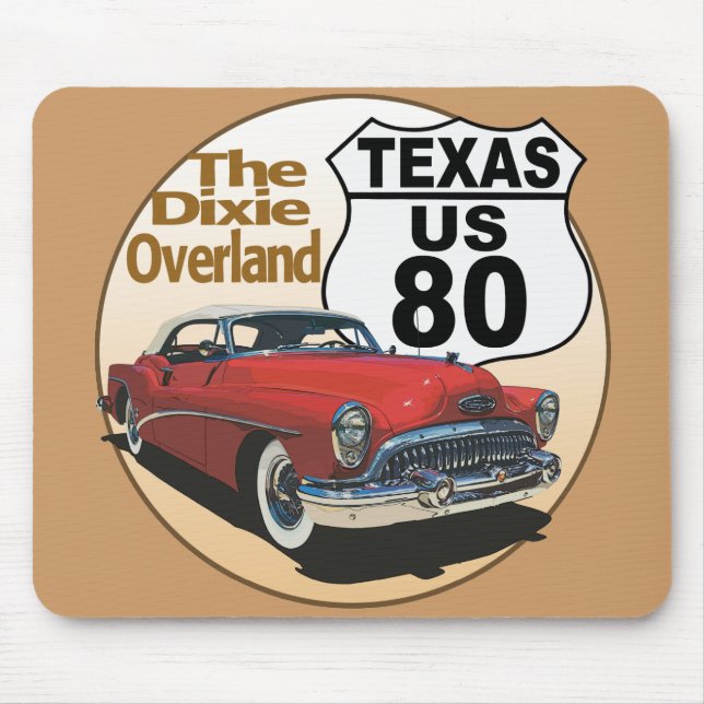 Texas US Route 80 - Dixie Overland Musmatta (Framsidan)