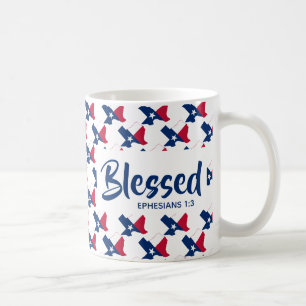 TEXAS USA Christian Blsed Scripture Kaffemugg