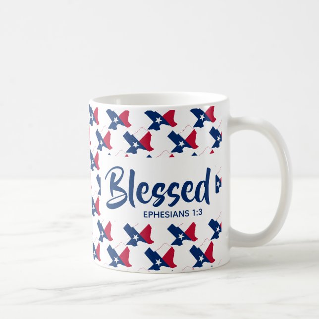 TEXAS USA Christian Blsed Scripture Kaffemugg (Höger)