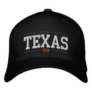Texas USA Embroiderade Zip Hats Broderad Keps