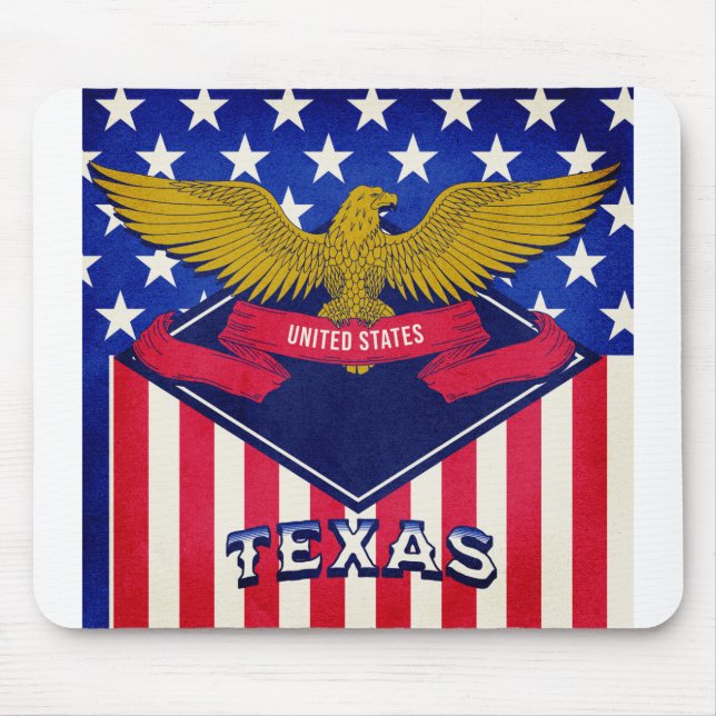 Texas USA flagga Musmatta (Framsidan)