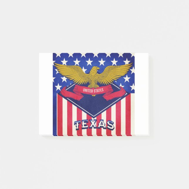 Texas USA Flagga Post-it Block (Framsida)