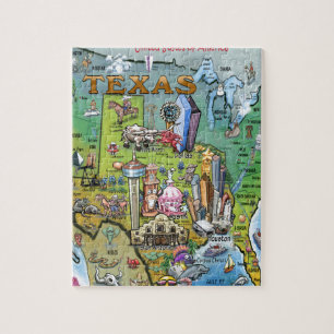 Texas USA Karta Pussel
