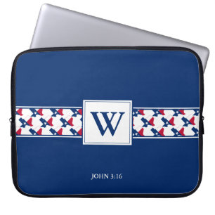 TEXAS, USA Monogram Christian Bible Laptop Fodral