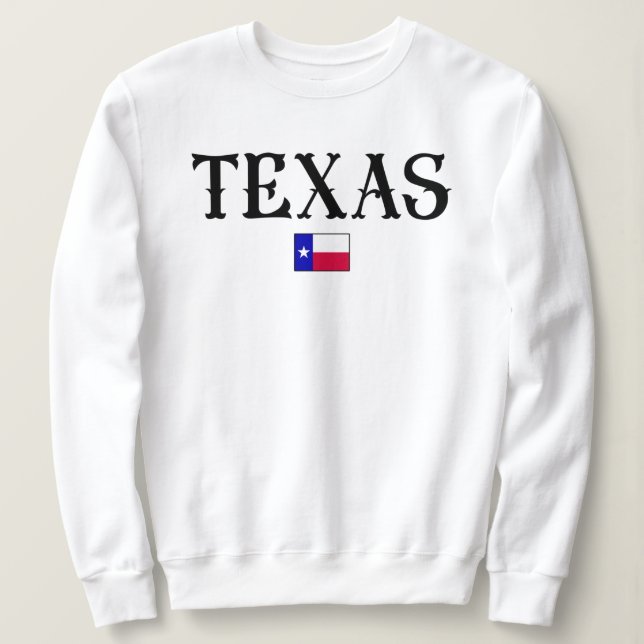 Texas USA:s delstat Karta Flagga T Shirt (Design framsida)