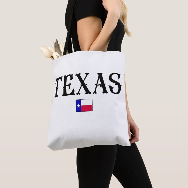 Texas USA:s delstat Karta Flagga Tygkasse (Närbild)