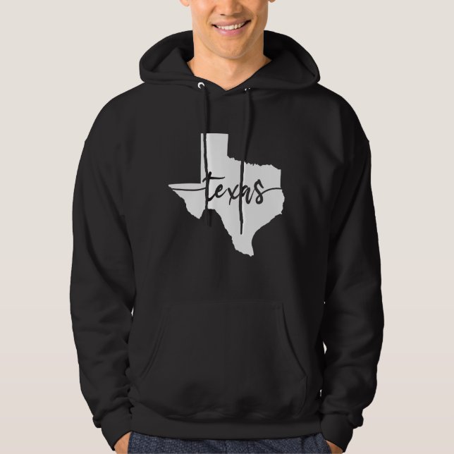 Texas USA State Karta Hoodie (Framsida)