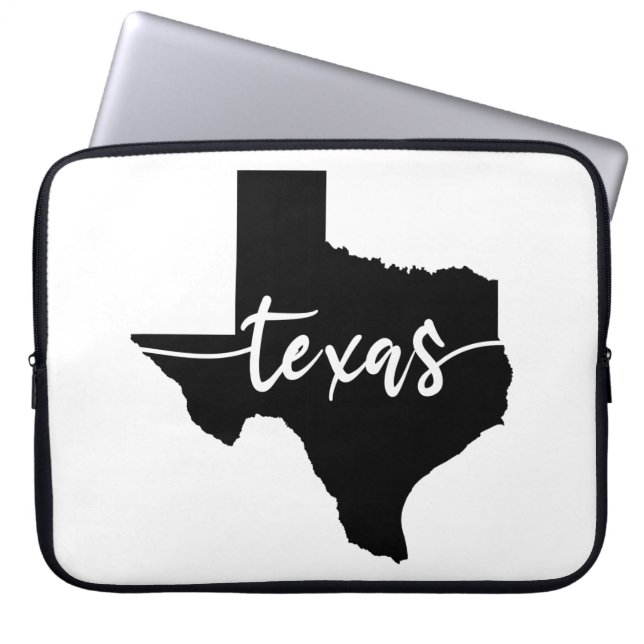 Texas USA State Karta Laptop Fodral (Framsidan)