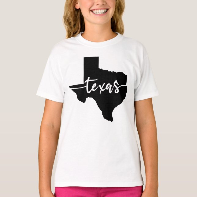 Texas USA State Karta T Shirt (Framsida)