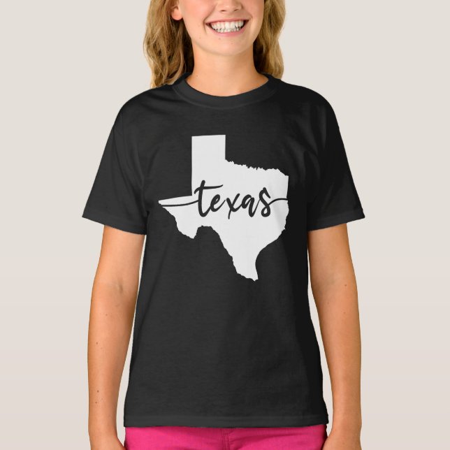 Texas USA State Karta T Shirt (Framsida)