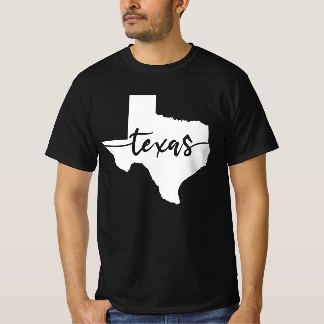 Texas USA State Karta T Shirt (Framsida)