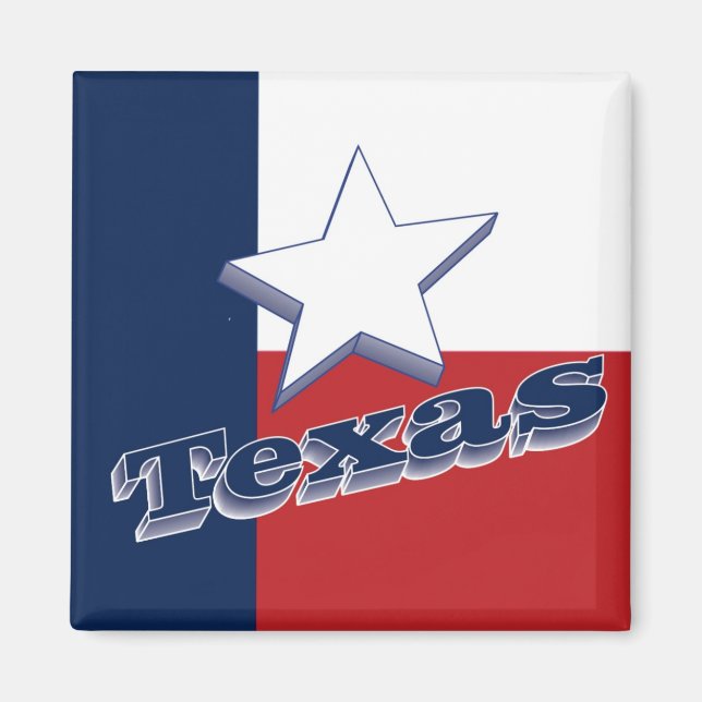 Texas USA State Travel Souvenir Fridge Magnet (Framsidan)
