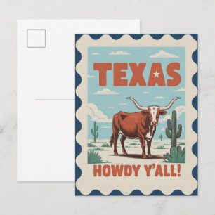 Texas USA Vintage Resor Vykort
