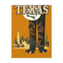 Texas USA vintage resor vykort