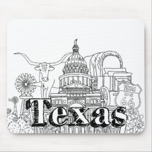 Texas Vacation Art Teckning Vacation Art Traveling Musmatta